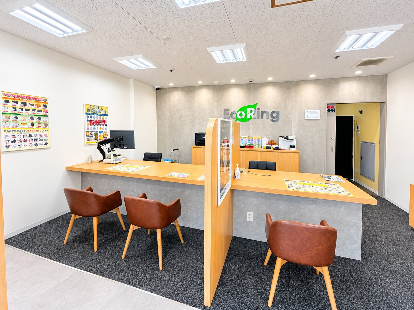 エコリング浜田山店の店内カウンター